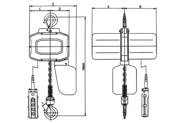 HH-B͆h(hun)늄ӺJ HH-B type single phase chain electric hoist